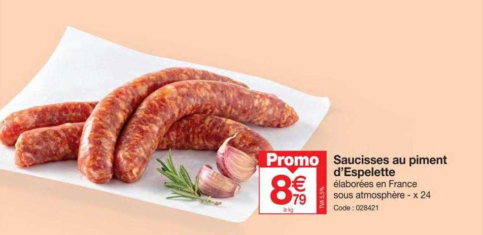 saucisses au piment d'espelette