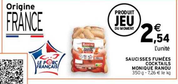 saucisses fumées cocktails monique ranou