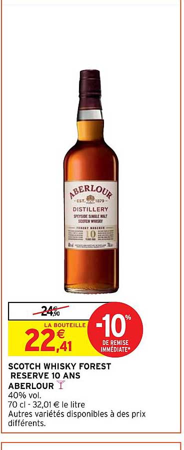 scotch whisky forest resrve 10 ans aberlour