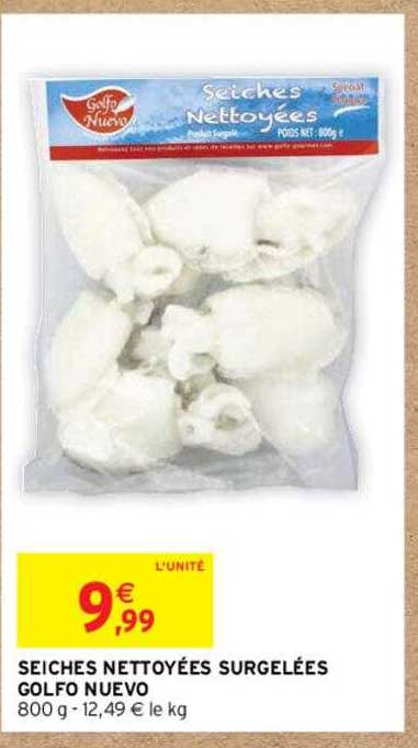 seiches nettoyées surgelées golfo nuevo