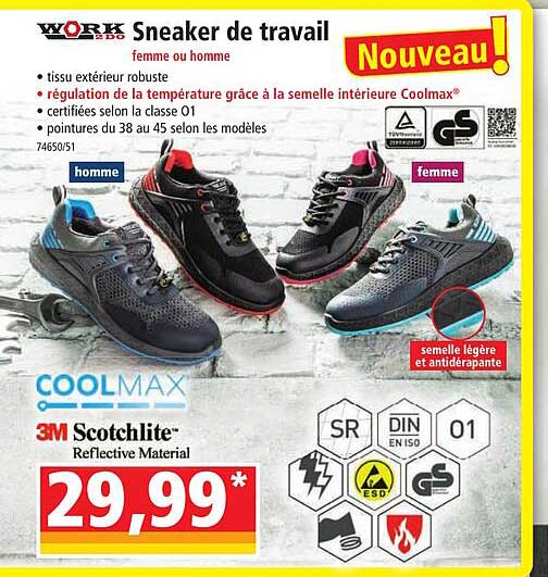 Sneaker De Travail Femme Ou Homme Work 2 Do