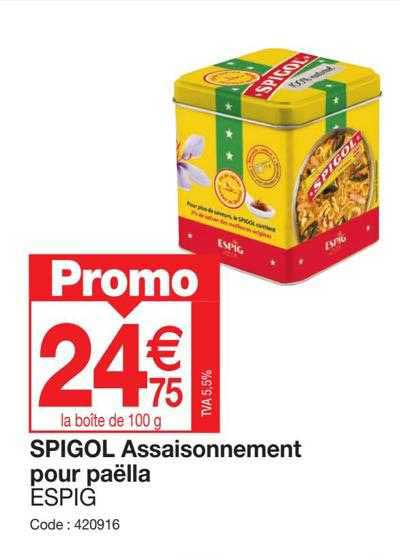 spigol assaisonnement pour paëlla espig