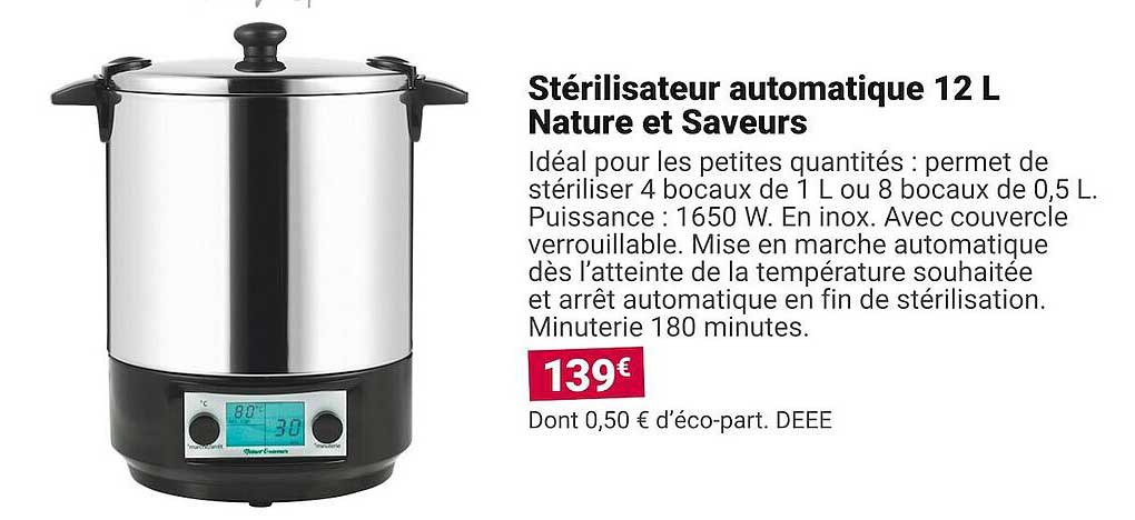 Stérilisateur Automatique Nature Et Saveurs