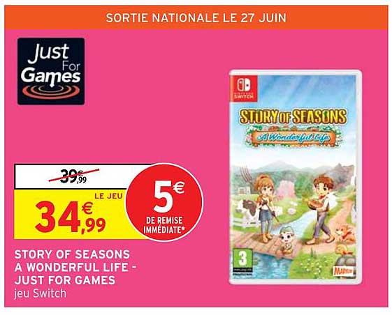 story of seasons a wonderful life - just for games