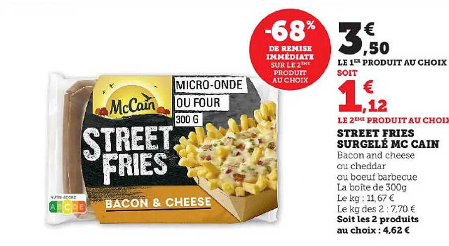 street fries surgelé mc cain