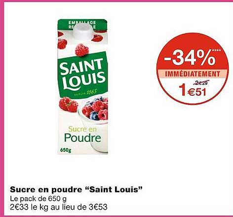 sucre en poudre "saint louis"