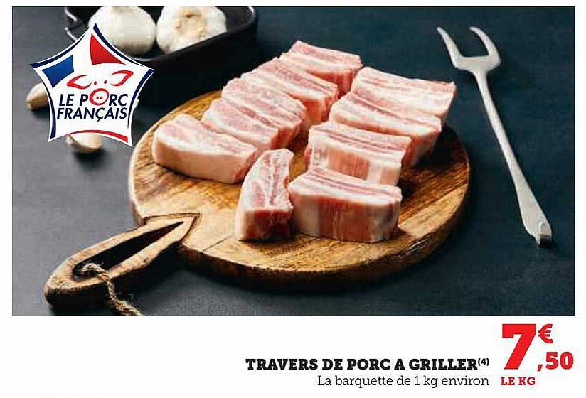 Travers De Porc à Griller
