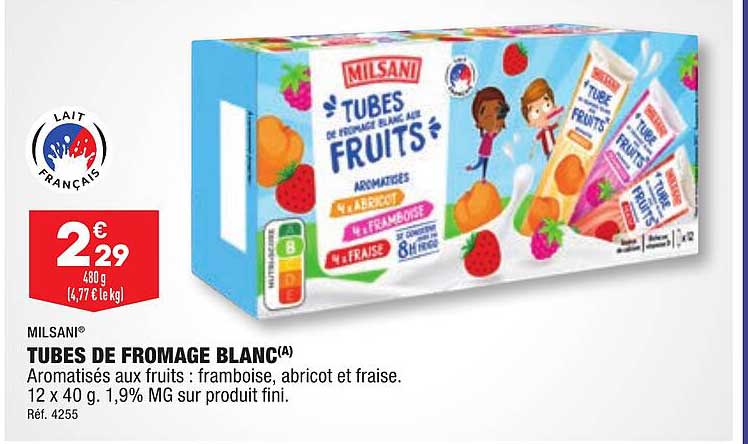 Tubes De Fromage Blanc Milsani