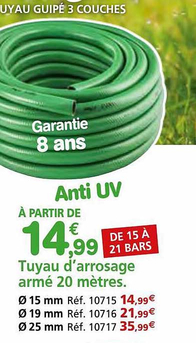 tuyau d'arrosage armé 20 mètres
