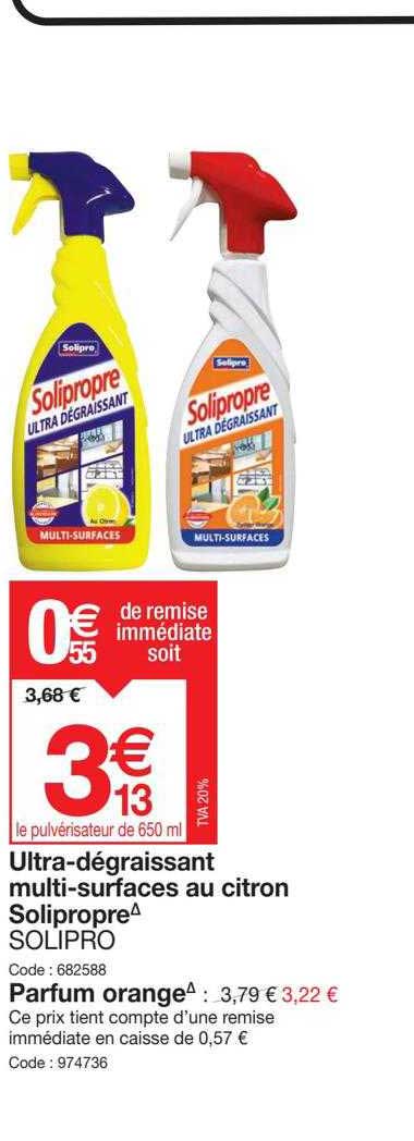 ultra-dégraissant multi-surfaces au citron solipropre solipro