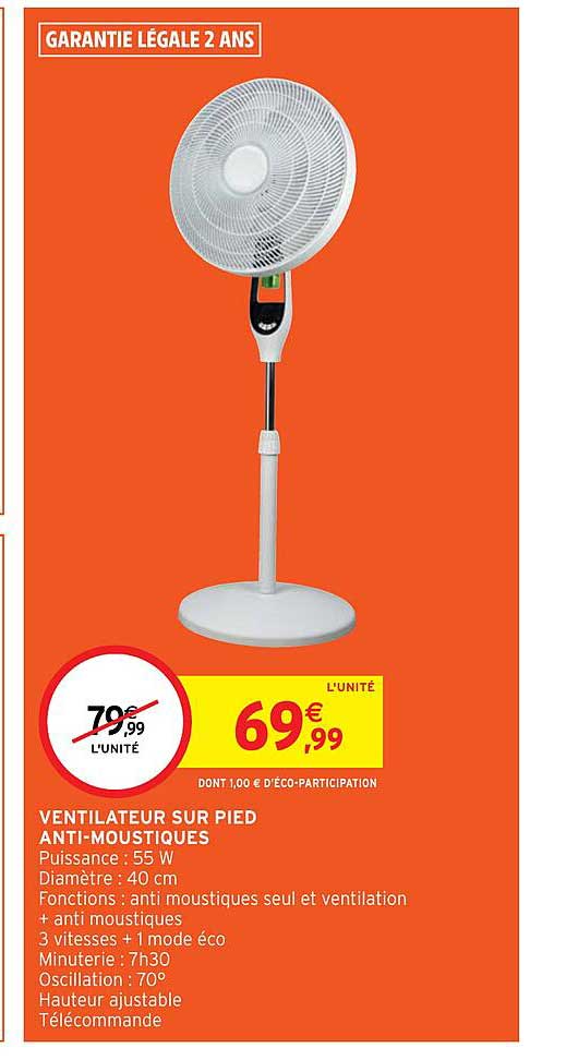 ventilateur sur pied anti-moustiques
