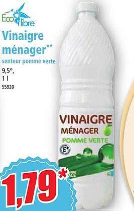 vinaigre ménager senteur pomme verte eco libre