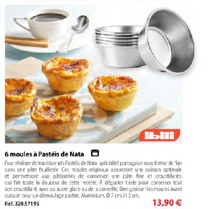 6 Moules à Pastéis De Nata Ibili