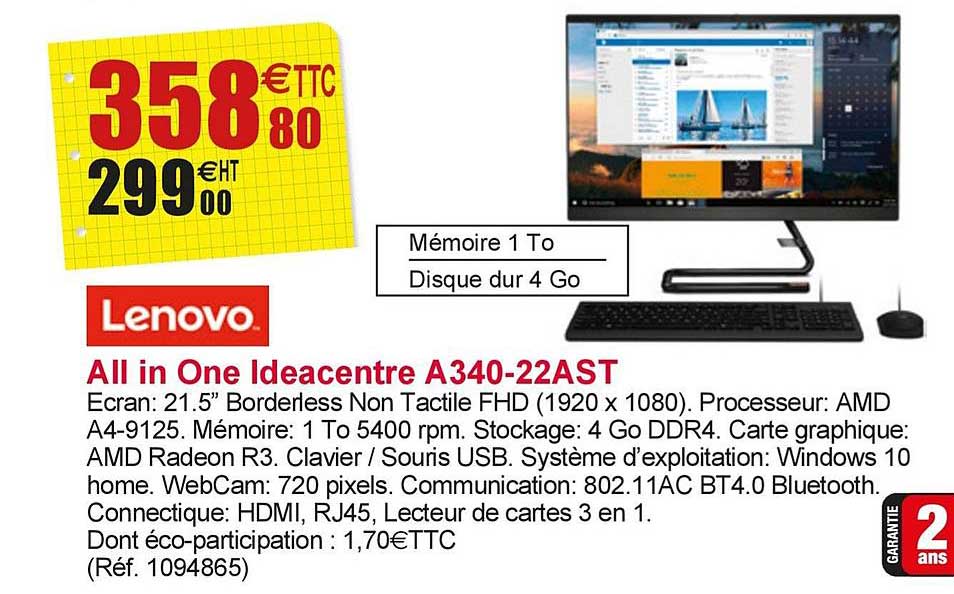 all in one ideacentre a340 22ast lenovo