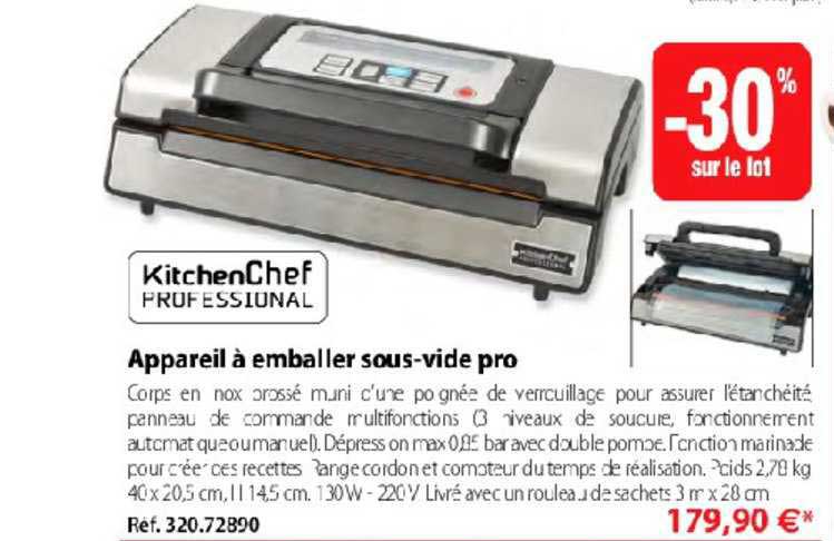 appareil à emballer sous vide pro kitchenchef professional