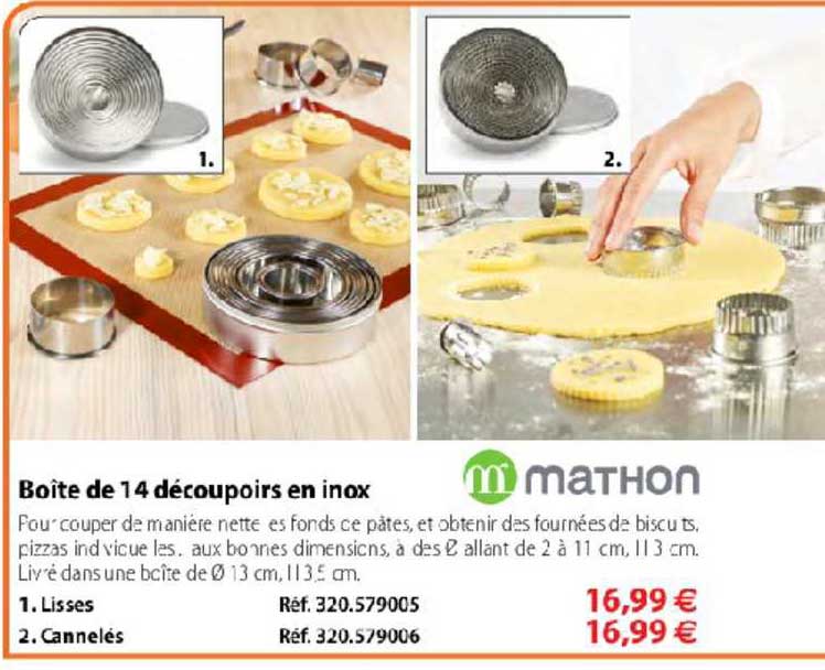 boîte de 14 découpoirs en inox