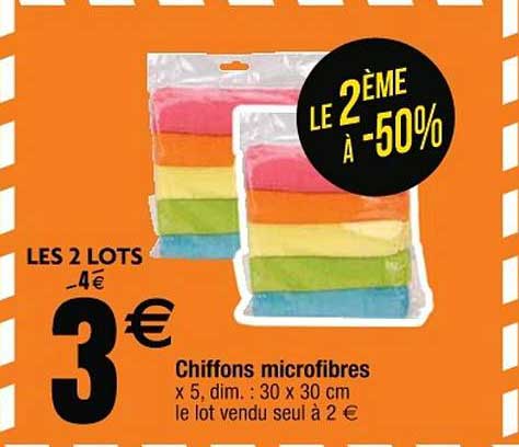 Chiffons Microfibres 2ème -50%