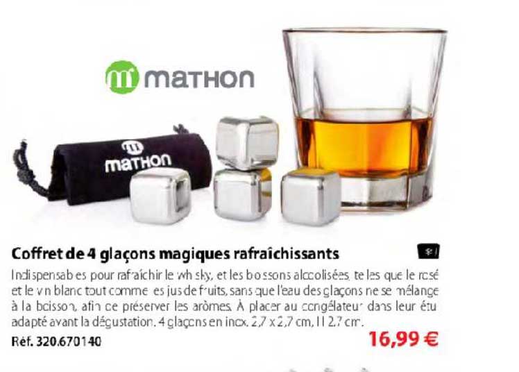 coffret de 4 glaçons magiques rafraîchissants