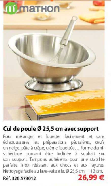 cul de poulet 25.5 cm avec support