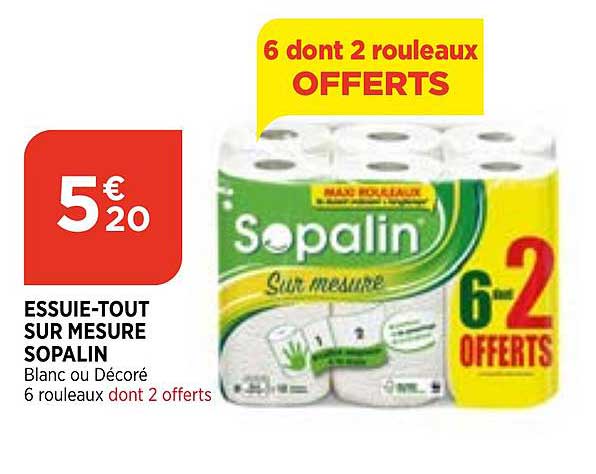 essuie tout sur mesure sopalin