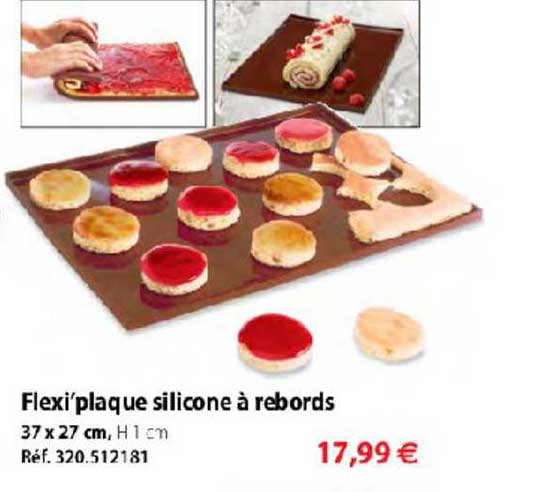 flexi'plaque silicone à rebords