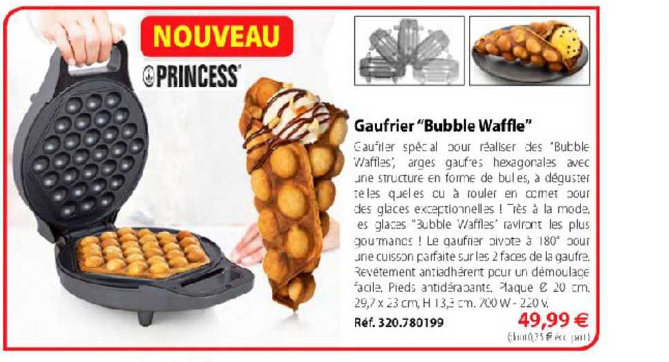 gaufrier bubble waffle princess