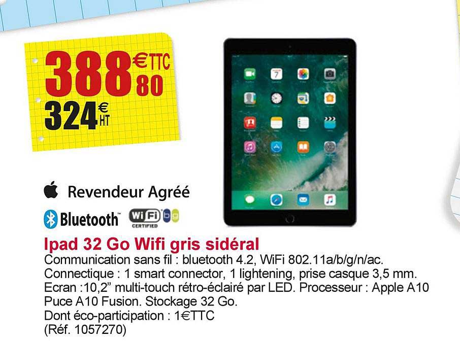 ipad 32 go wifi gris sidéral apple