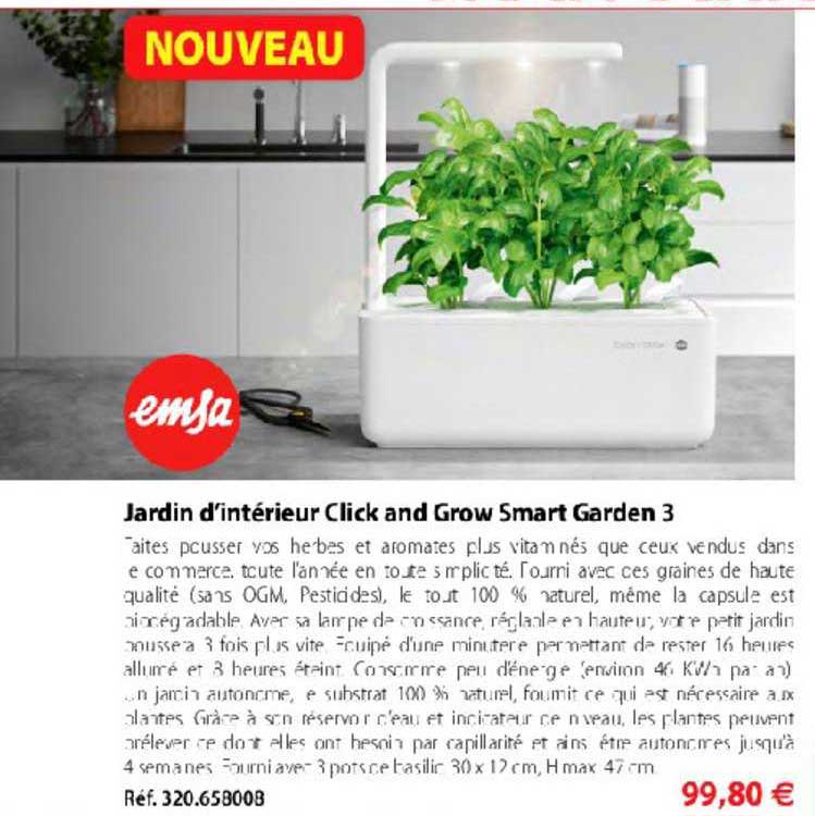 jardin d'intérieur click and grow smart garden 3 emsa