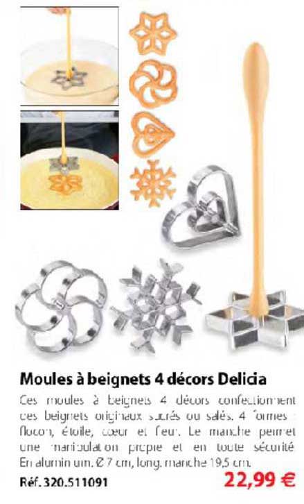 moules à beignets 4 décors delicia