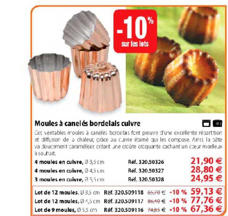 moules à canelés bordelais cuivre