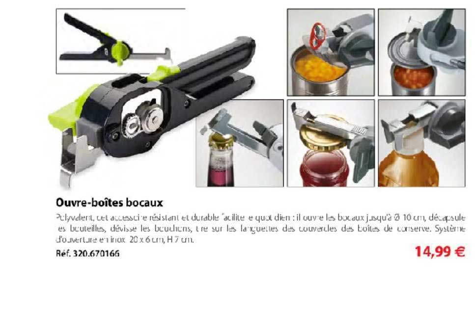 ouvre boîtes bocaux