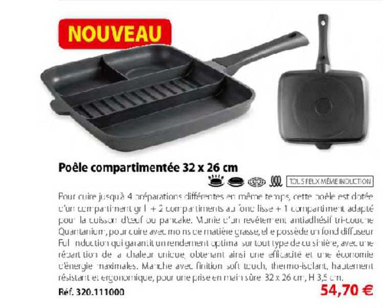 Poêle Compartimentée 32 X 26 Cm