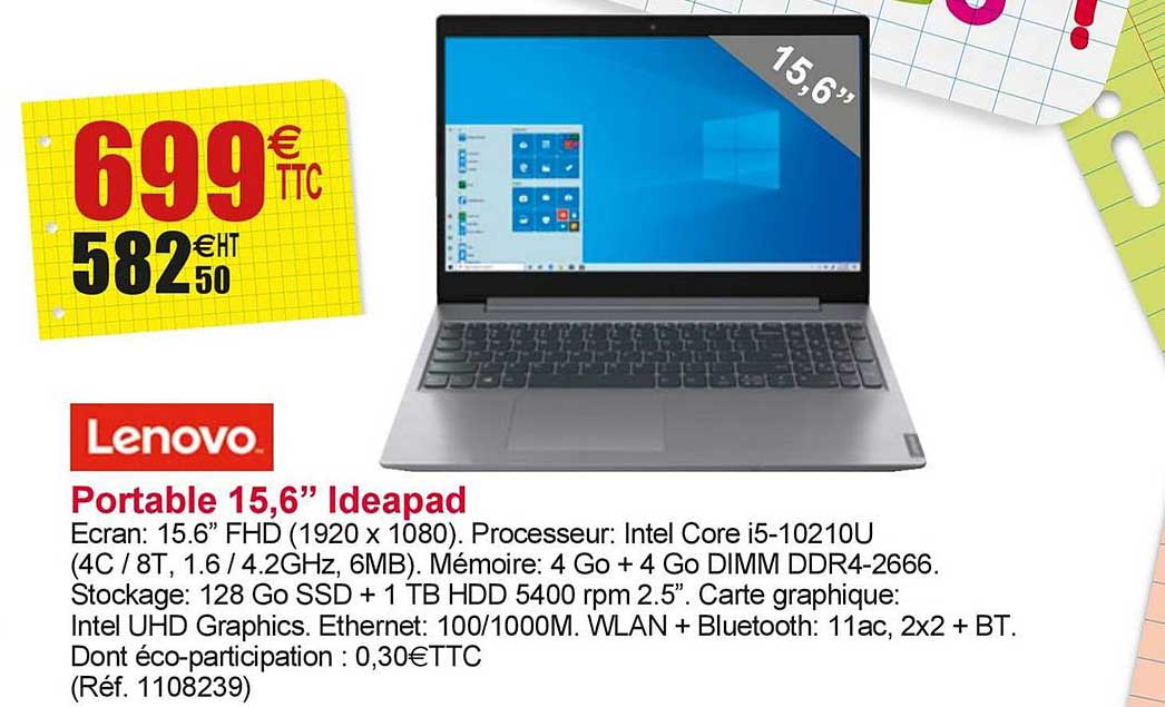 portable 15 6 pouces ideapad lenovo