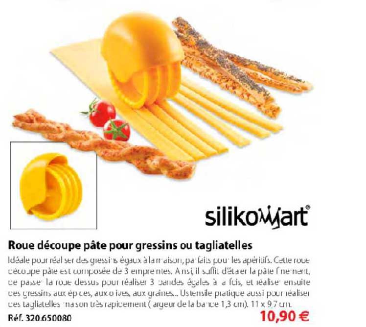 Roue Découpe Pâte Pour Gressins Ou Tagliatelles Silikomart