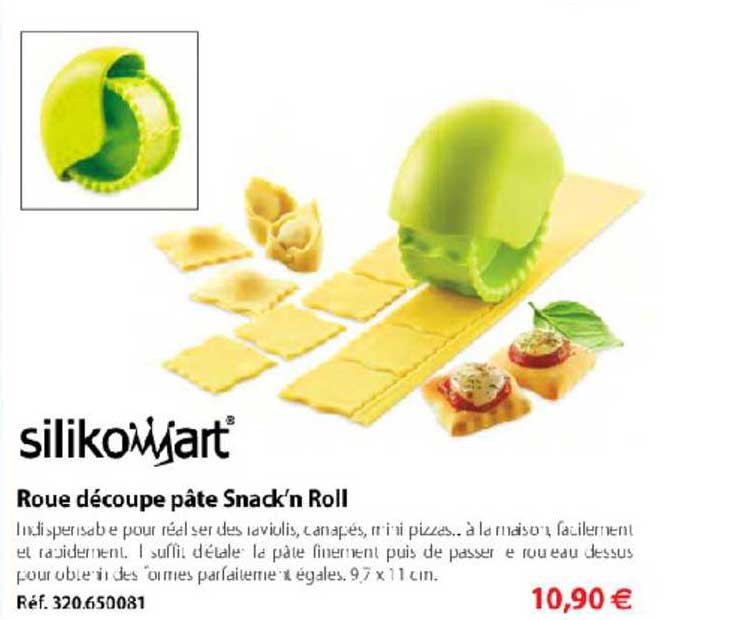 roue découpe pâte snack'n roll silikomart