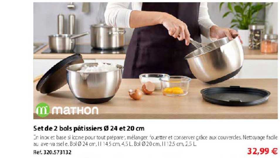 set de 2 bols pâtissiers 24 et 20 cm