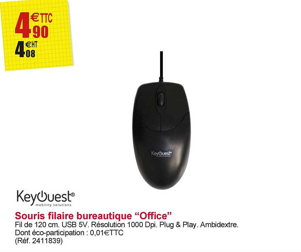souris filaire bureautique office keyouest