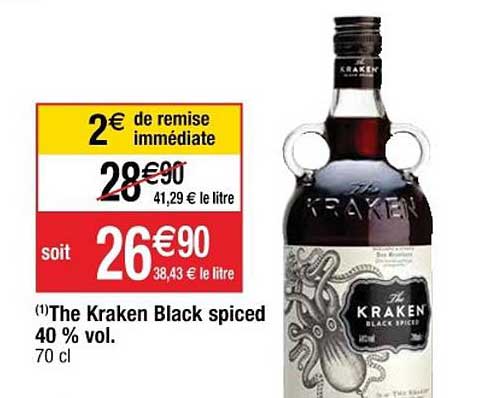 the kraken black spiced 40% vol.