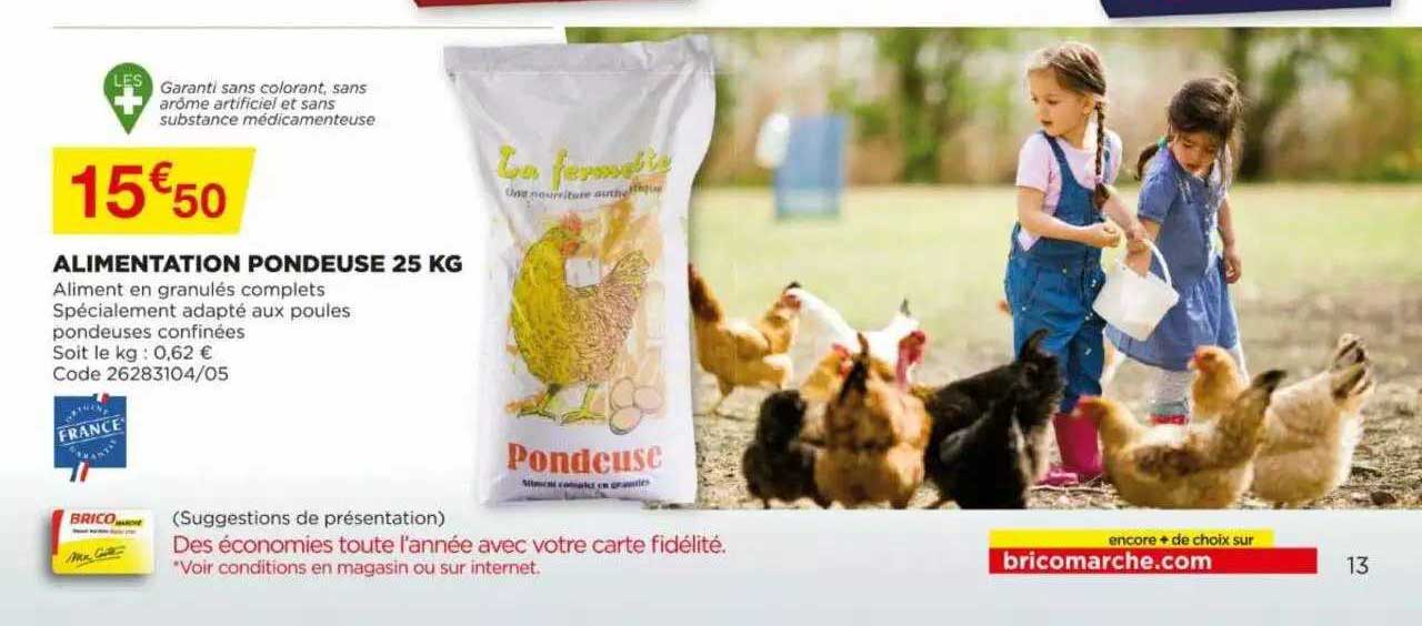 alimentation pondeuse 25 kg