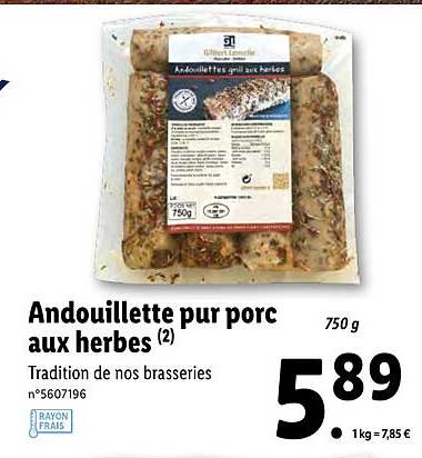 Andouillette Pur Porc Aux Herbes