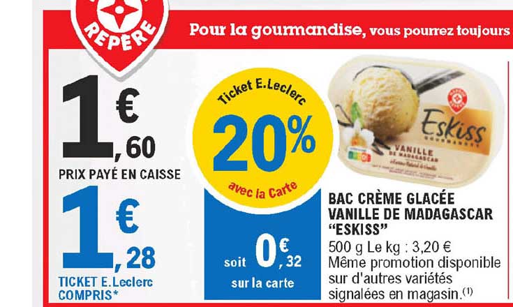 Bac Crème Glacée Vanille De Madagascar "eskiss"