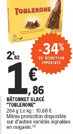 Bâtonnet Glacé "toblerone"