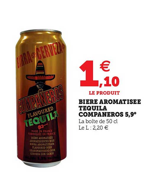 bière aromatisée tequila companeros 5,9°