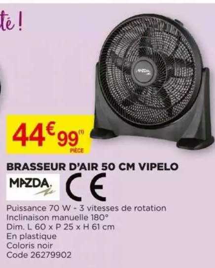 brasseur d'air 50 cm vipelo mazda