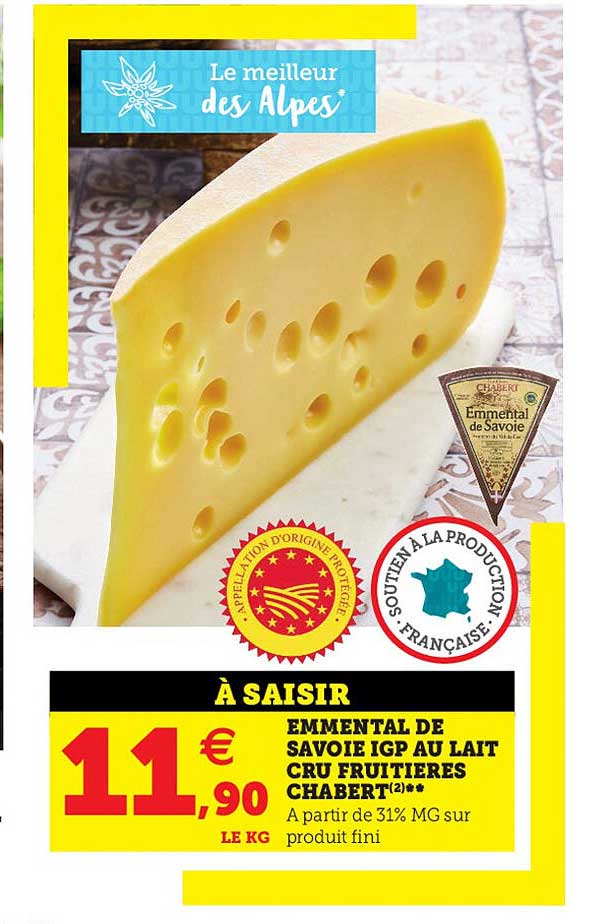 emmental de savoie igp au lait cru fruitières chabert