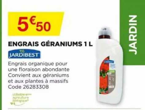 engrais géraniums 1 l jardibest