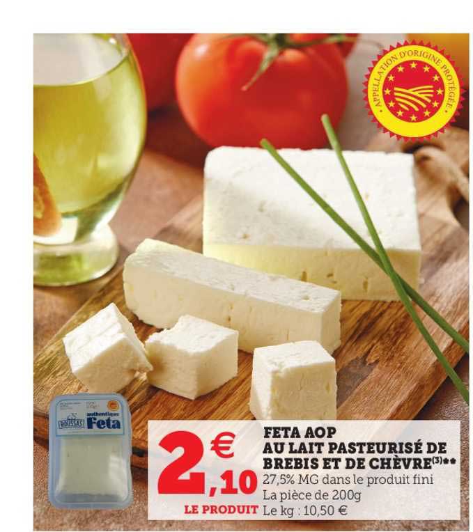 Feta Aop Au Lait Pasteurisé De Brebis Et De Chèvre