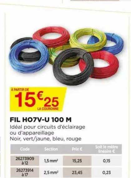 fil h07v-u 100 m