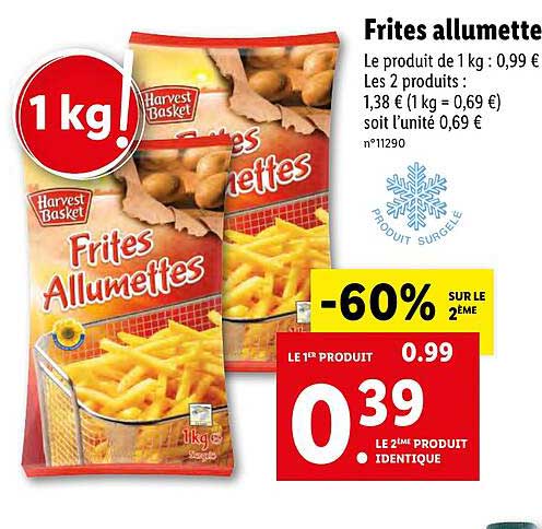 frites allumettes harvest basket