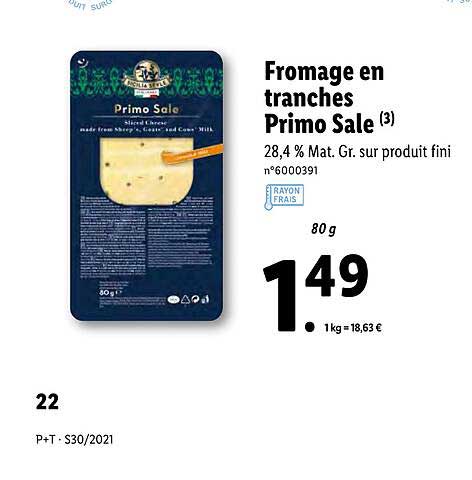 Fromage En Tranches Primo Sale